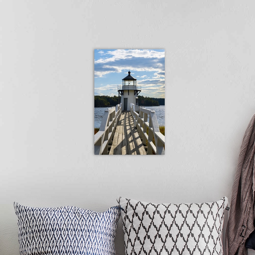 A bohemian room featuring Doubling Point Lighthouse, Maine, USA.