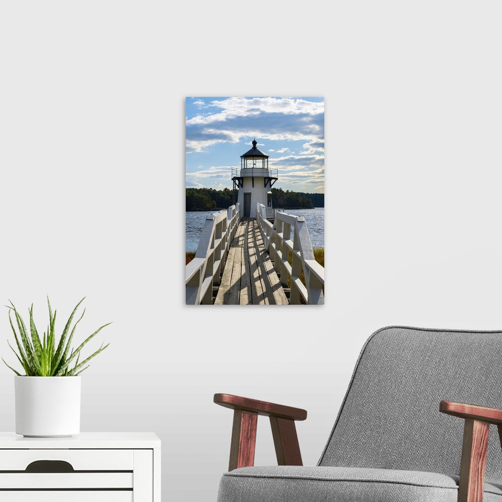A modern room featuring Doubling Point Lighthouse, Maine, USA.