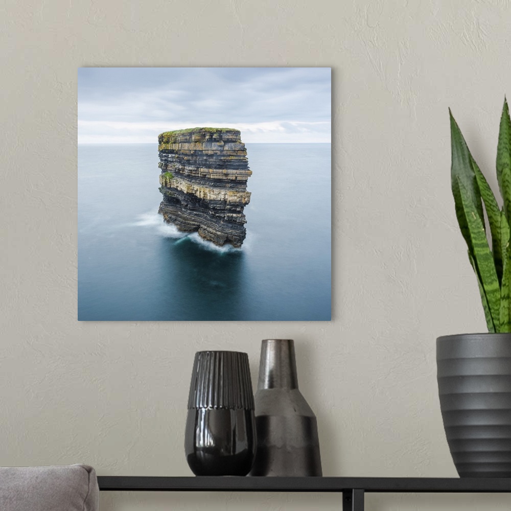 A modern room featuring Downpatrick Head, Ballycastle, County Mayo, Donegal, Connacht region, Ireland, Europe. The famous...