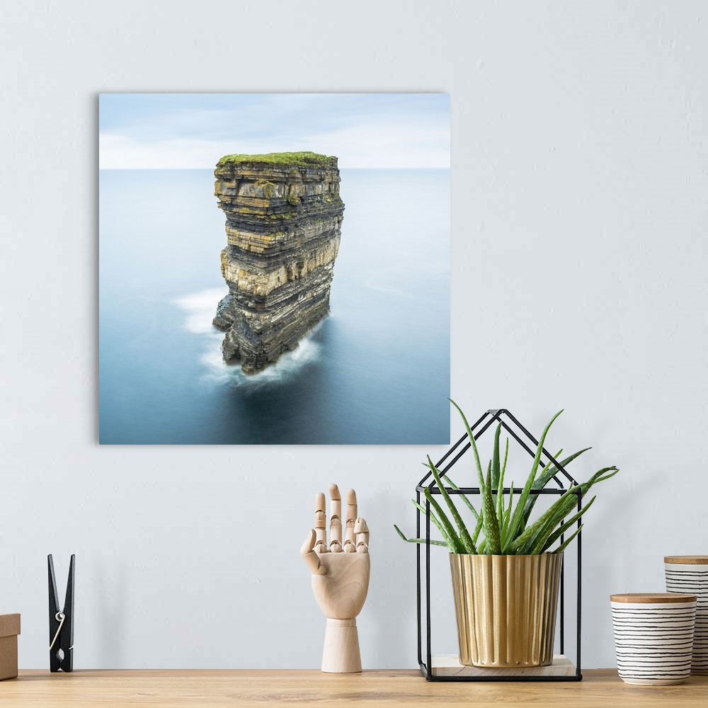 A bohemian room featuring Downpatrick Head, Ballycastle, County Mayo, Donegal, Connacht region, Ireland, Europe. The famous...