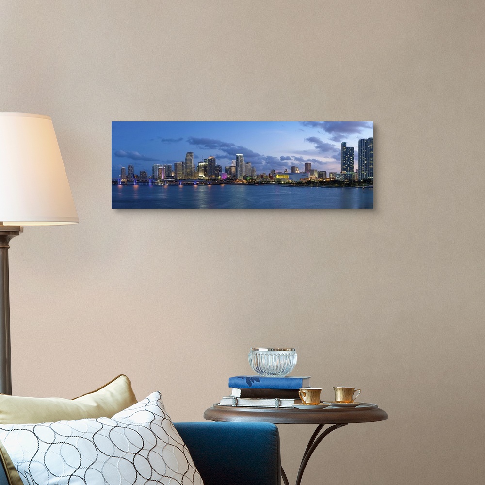 A traditional room featuring Downtown Miami skyline, Miami, Florida, USA, North America.