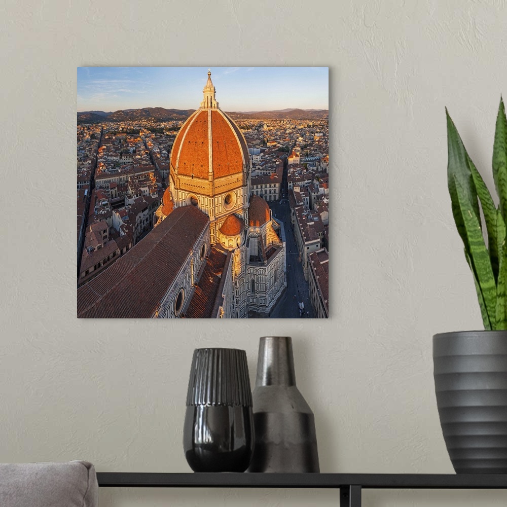 A modern room featuring Duomo Santa Maria del Fiore and Skyline Over Florence, Italy