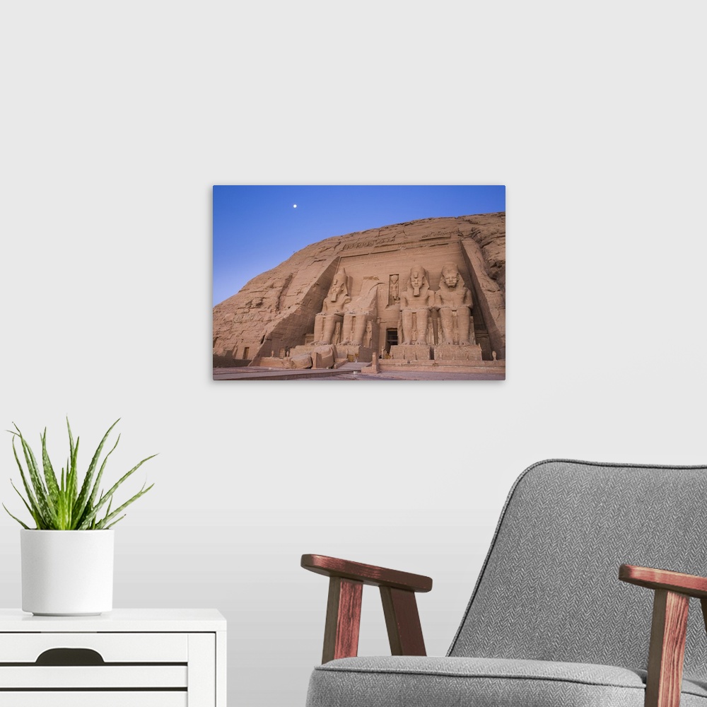 A modern room featuring Egypt, Abu Simbel, The Great Temple, known as Temple of Ramses II