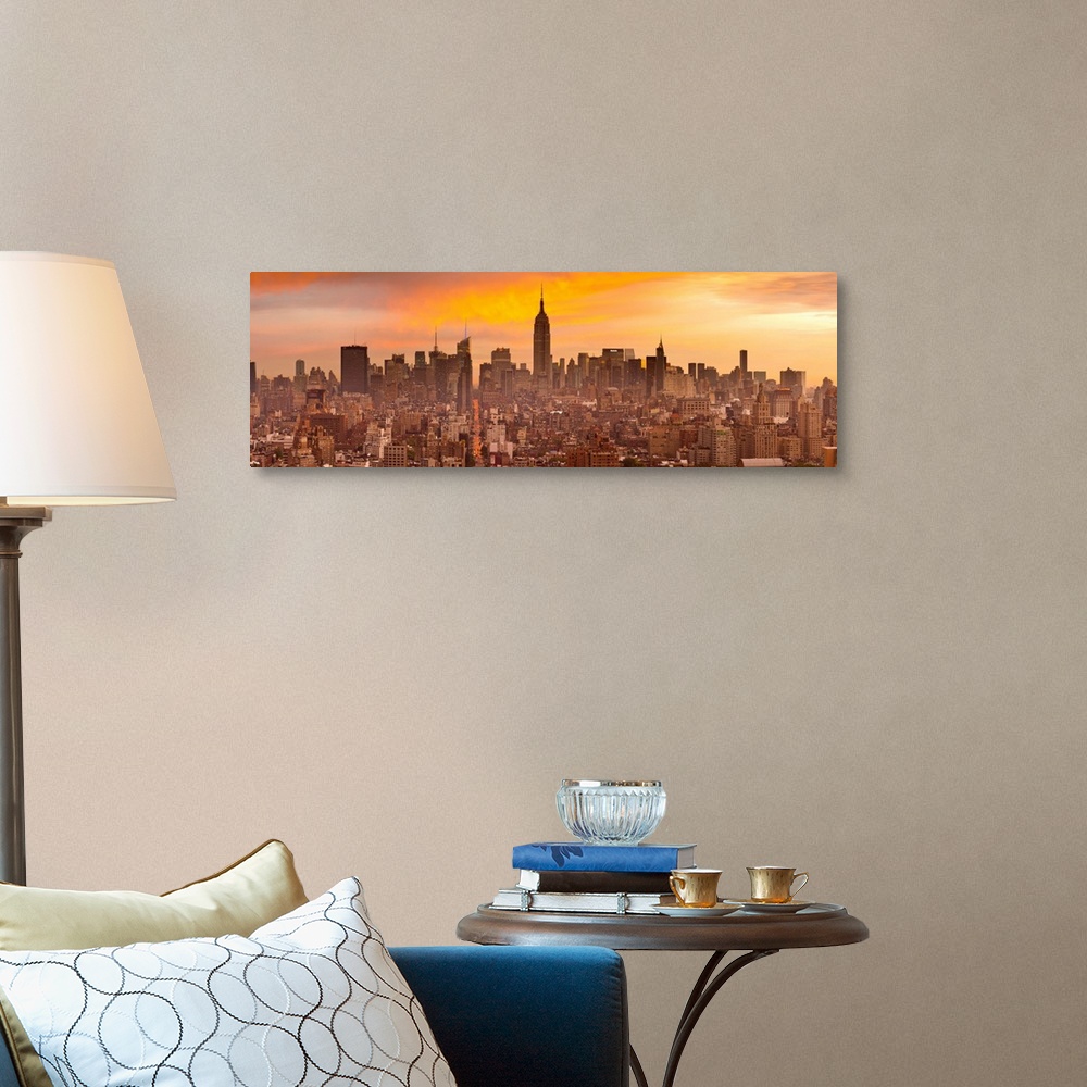 A traditional room featuring Empire State Building
