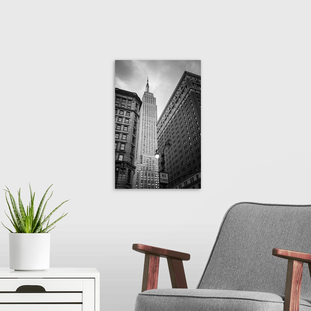 A modern room featuring Empire State Building, Manhattan, New York City, USA