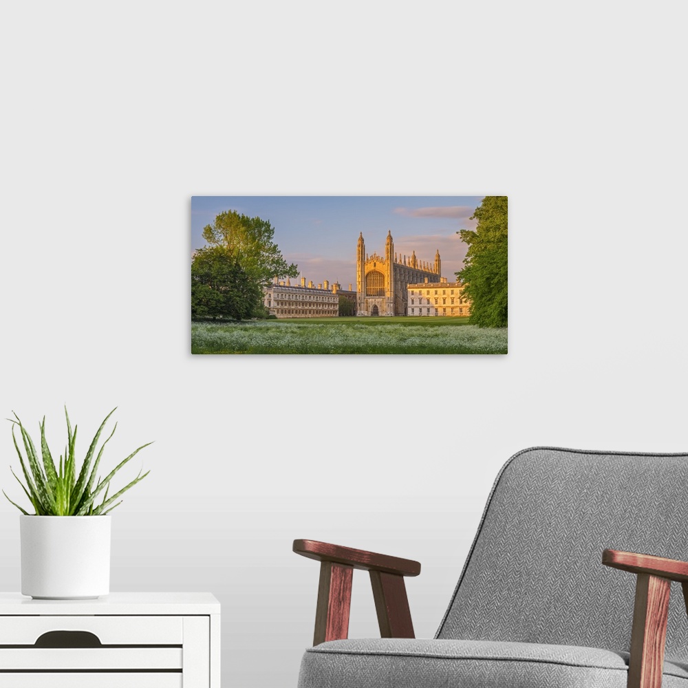 A modern room featuring UK, England, Cambridgeshire, Cambridge, The Backs, King's College, King's College Chapel.