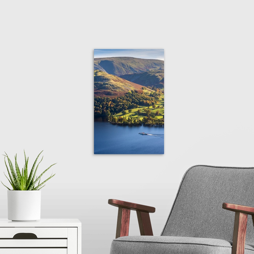 A modern room featuring UK, England, Cumbria, Lake District, Ullswater.