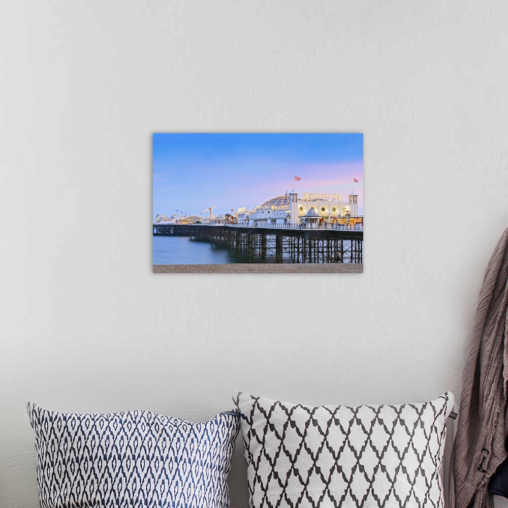 A bohemian room featuring Europe, United Kingdom, England, East Sussex, Brighton and Hove, Brighton, Palace (Brighton) Pier