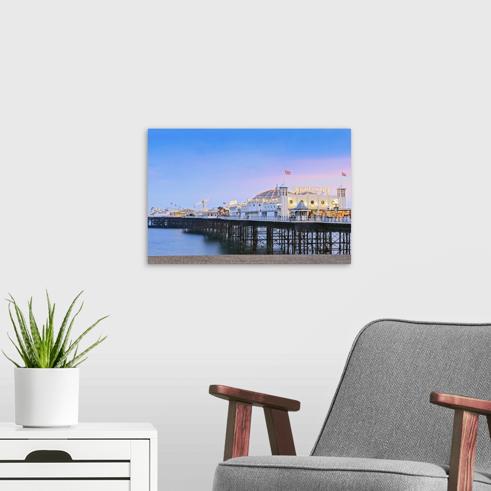 A modern room featuring Europe, United Kingdom, England, East Sussex, Brighton and Hove, Brighton, Palace (Brighton) Pier