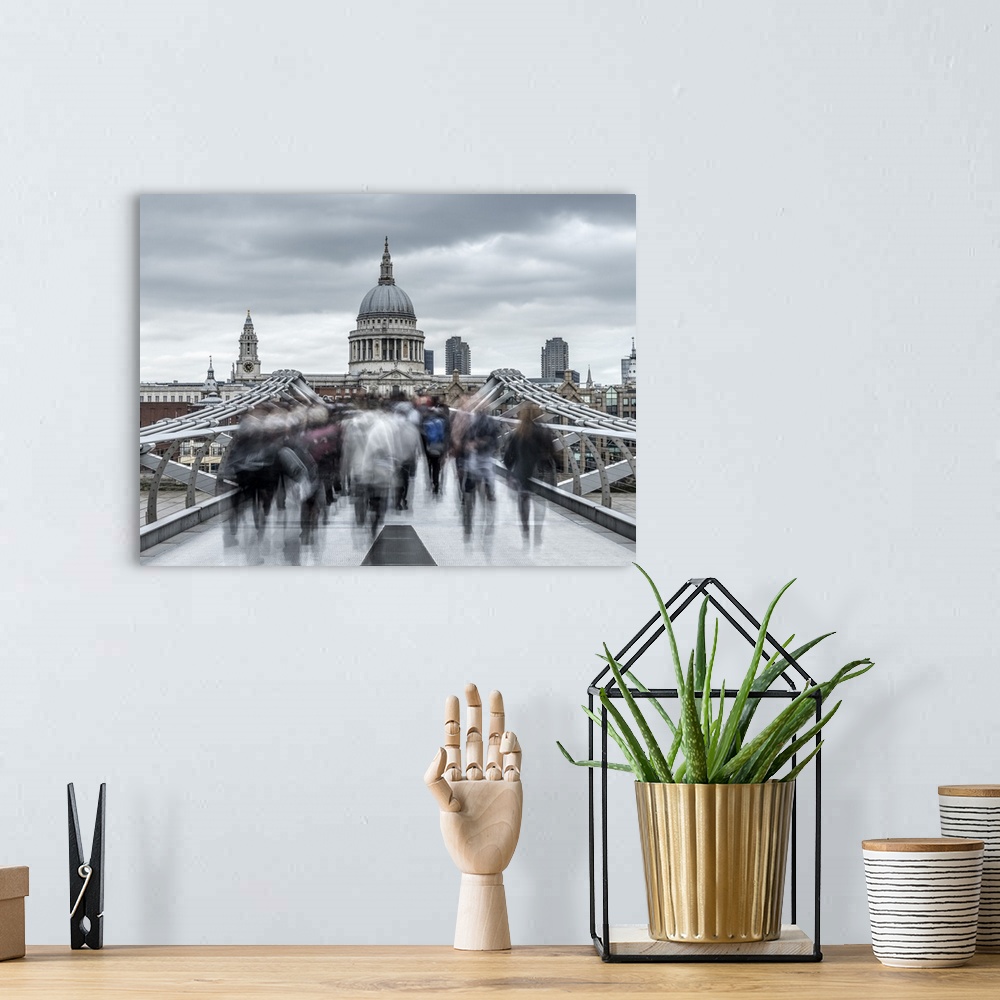 A bohemian room featuring UK, England, London, St. Paul's Cathedral and Millennium Bridge.