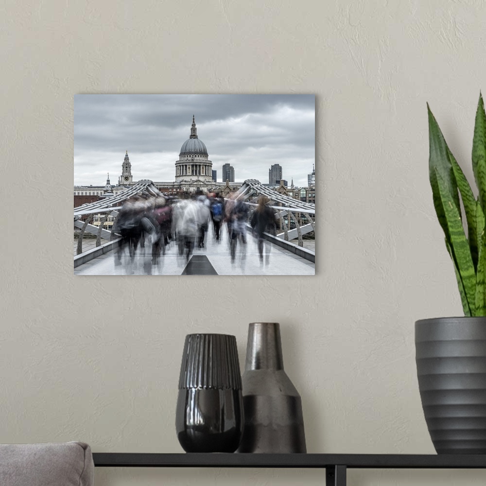 A modern room featuring UK, England, London, St. Paul's Cathedral and Millennium Bridge.