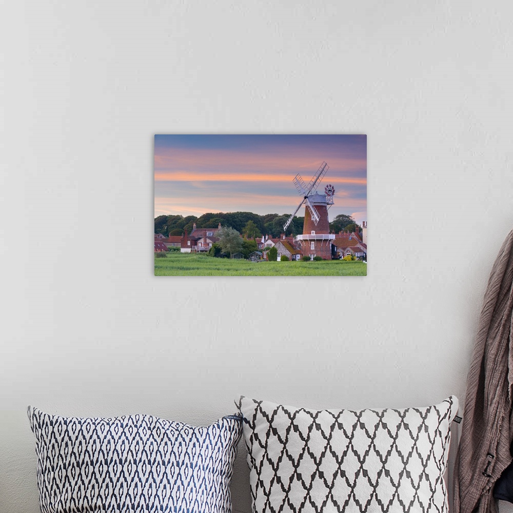 A bohemian room featuring UK, England, Norfolk, North Norfolk, Cley-next-the-Sea, Cley Windmill.