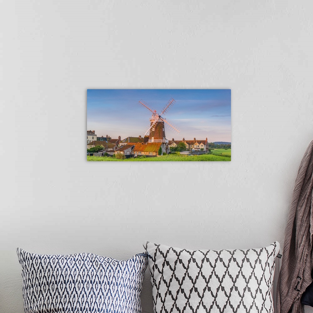 A bohemian room featuring UK, England, Norfolk, North Norfolk, Cley-next-the-Sea, Cley Windmill.
