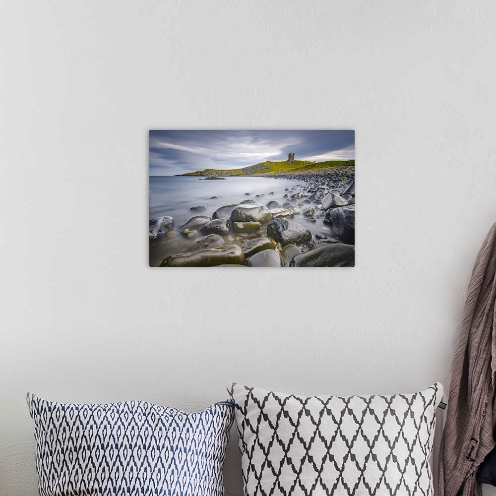A bohemian room featuring UK, England, Northumberland, Dunstanburgh Castle, Lilburn Tower