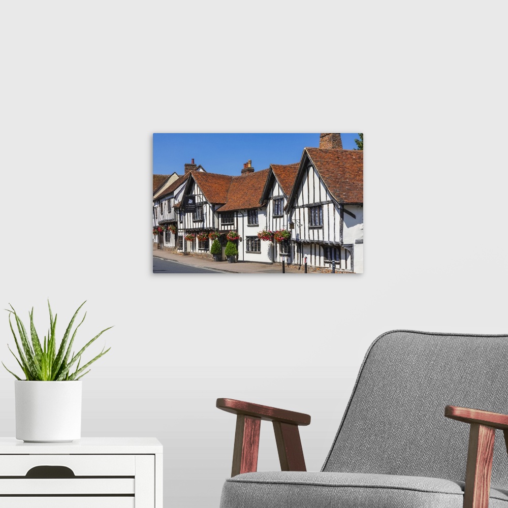A modern room featuring England, Suffolk, Lavenham, The Swan Hotel and Empty Road