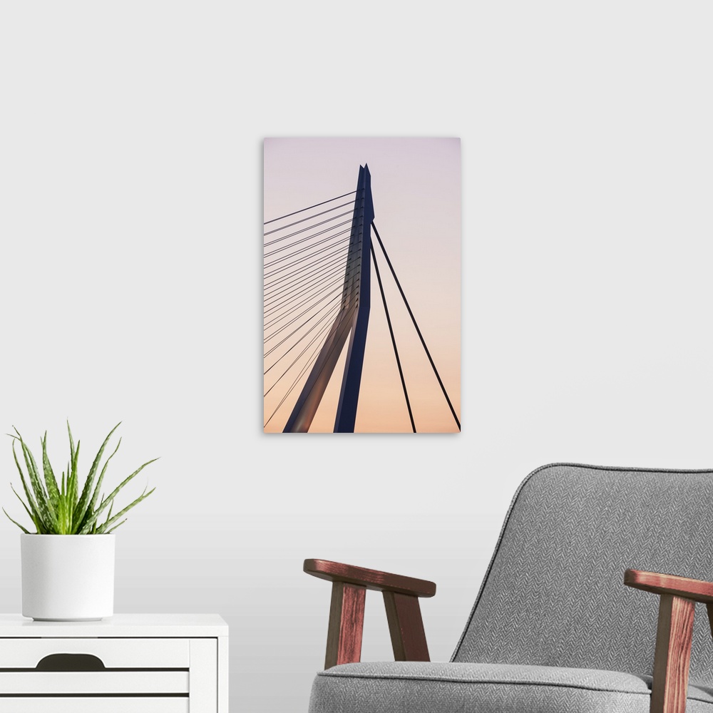 A modern room featuring Erasmus Bridge, Rotterdam, Netherlands