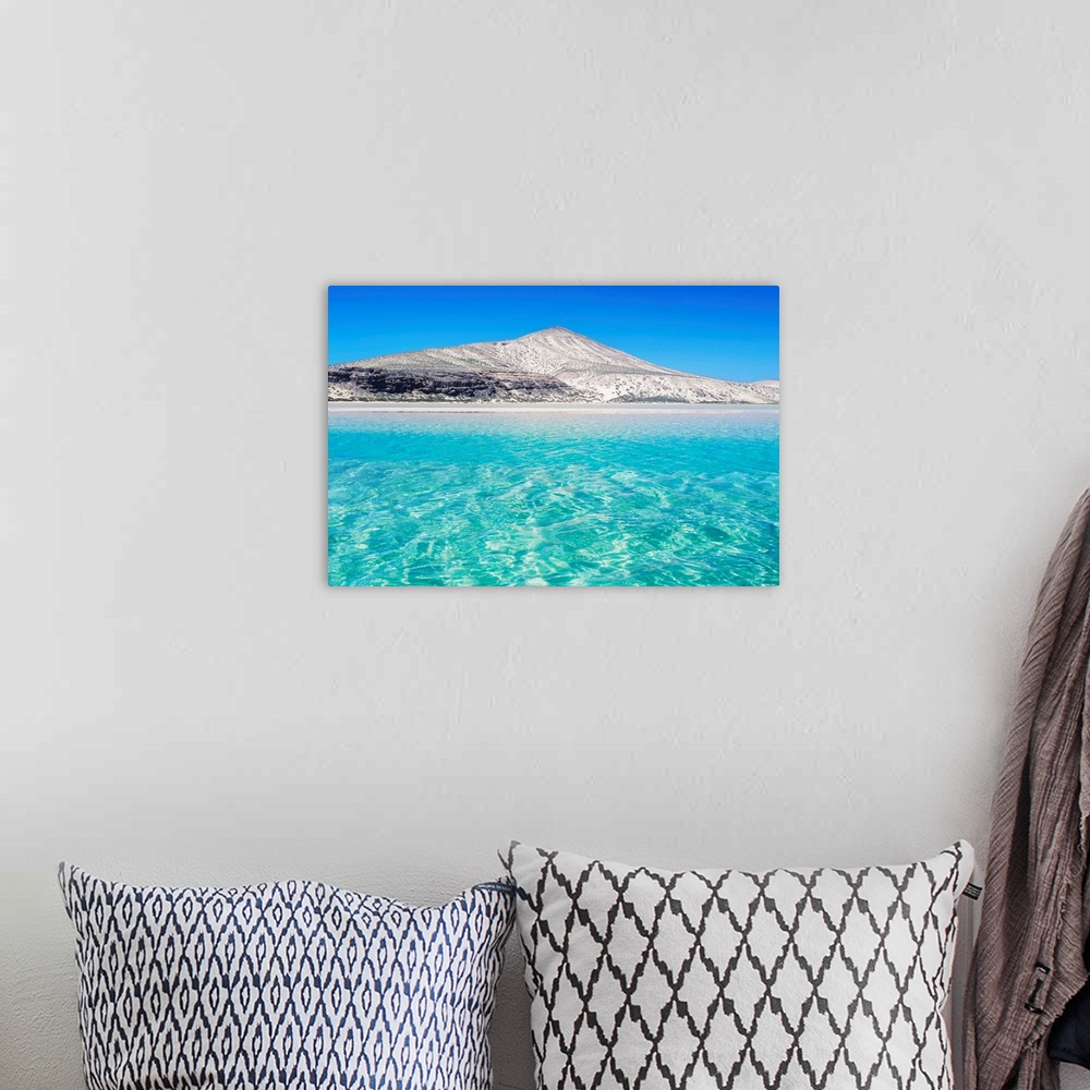 A bohemian room featuring Esmeralda beach, Jandia Peninsula, Fuerteventura, Canary Islands, Spain, Europe.