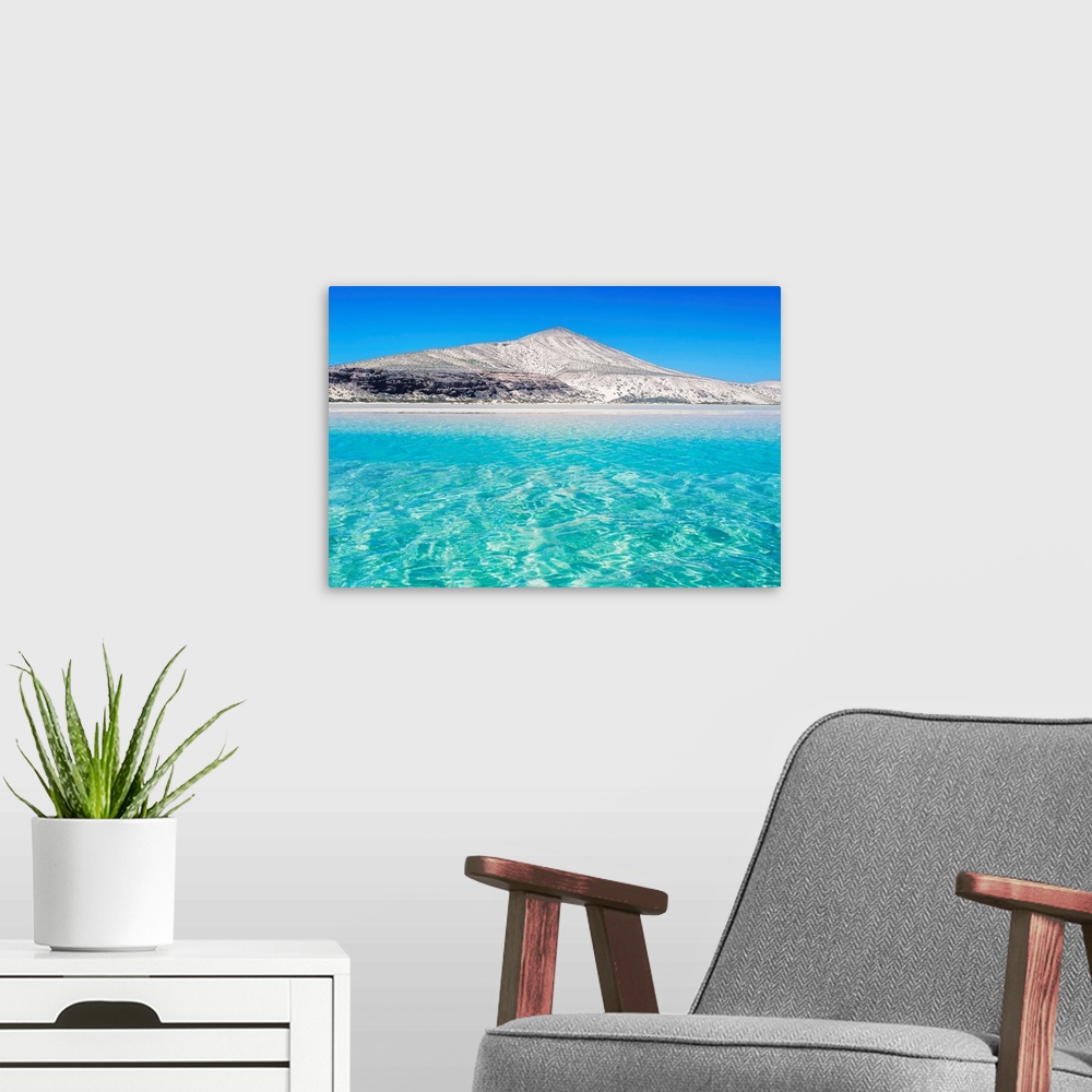 A modern room featuring Esmeralda beach, Jandia Peninsula, Fuerteventura, Canary Islands, Spain, Europe.