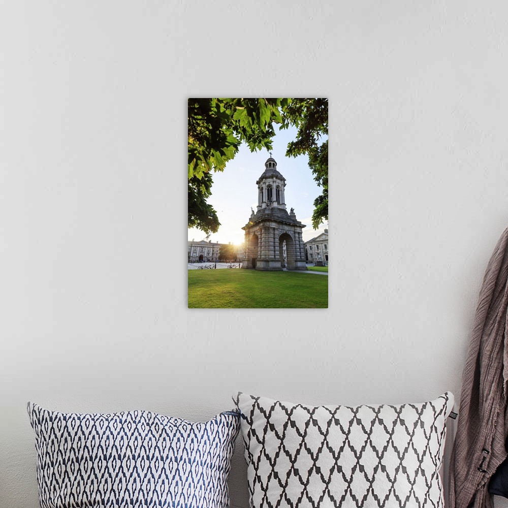A bohemian room featuring Europe, Dublin, Trinity college at sunset