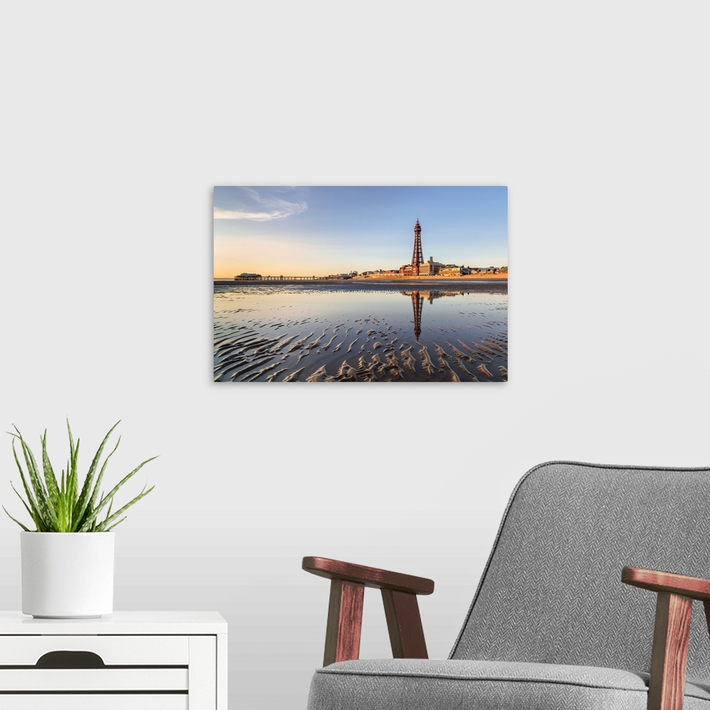 A modern room featuring Europe, England, Lancashire, Blackpool, Blackpool Tower and Beach