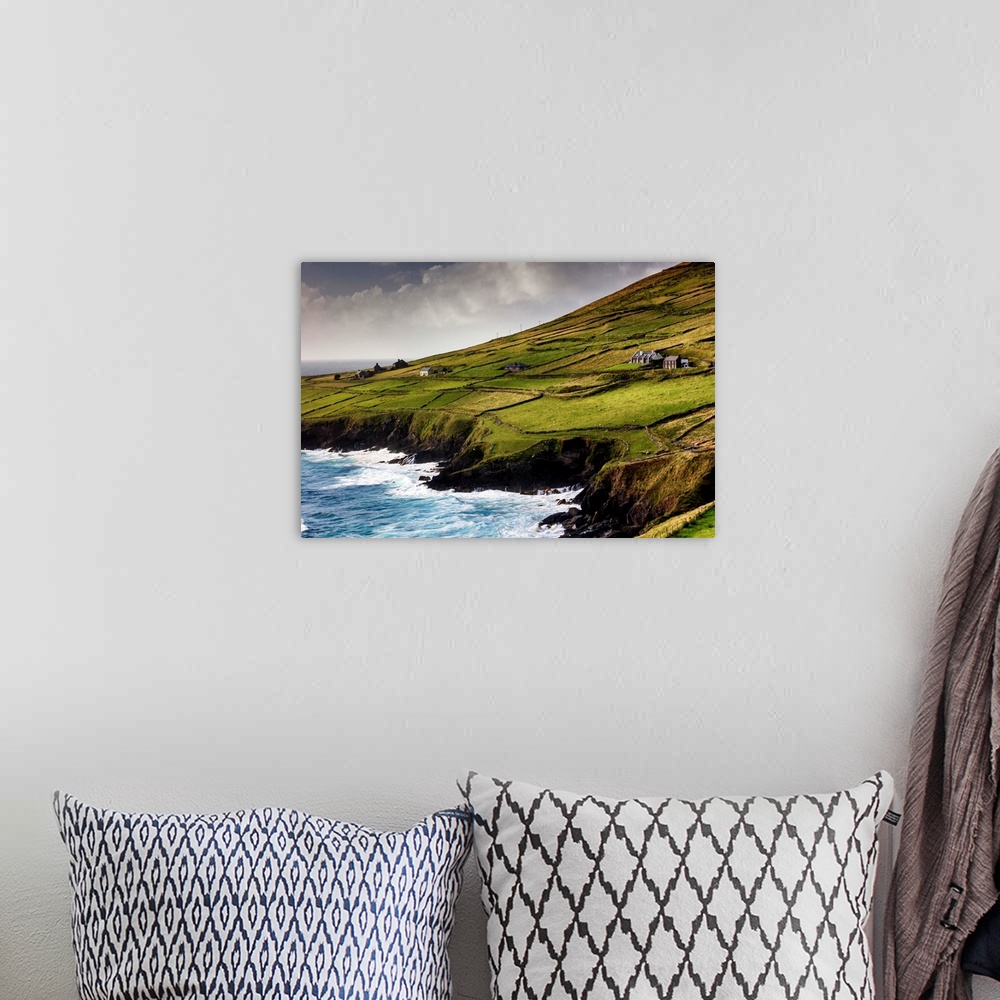 A bohemian room featuring Europe, Ireland, Kerry county, scenic road along Dingle Peninsula near Slea Head