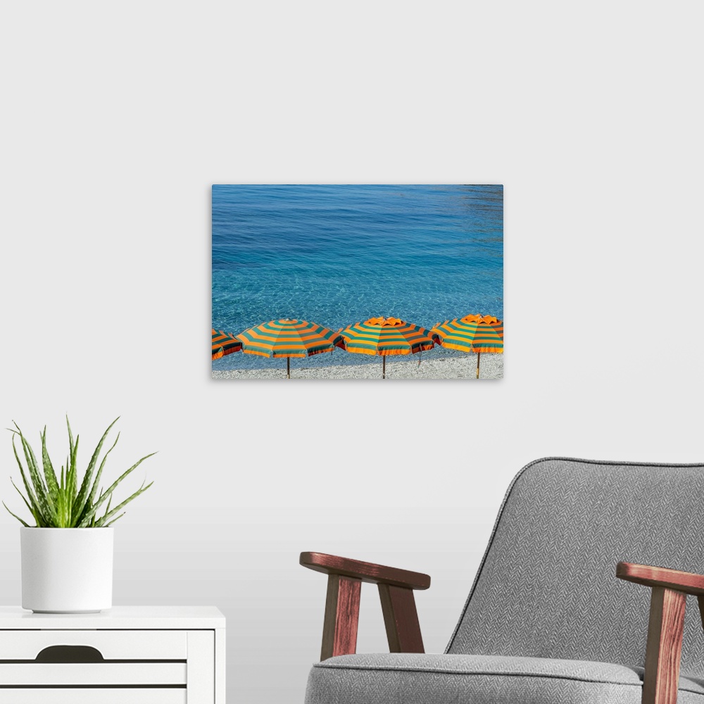 A modern room featuring Europe, Italy, Liguria. Summer in Monterosso, Cinque Terre.