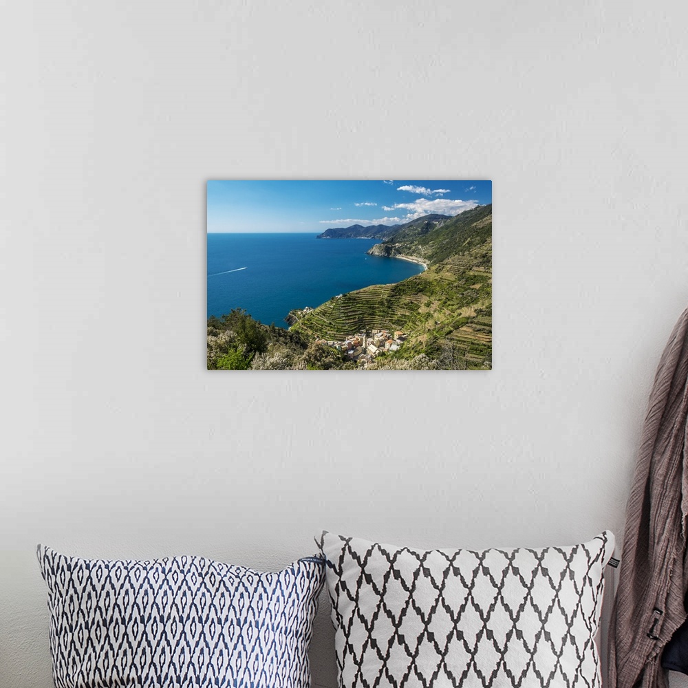 A bohemian room featuring Europe, Italy, Liguria. View over Manarola, Cinque Terre.