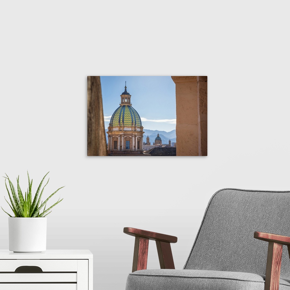 A modern room featuring europe, Italy, Sicily. Palermo, Santa Caterina and cathedral