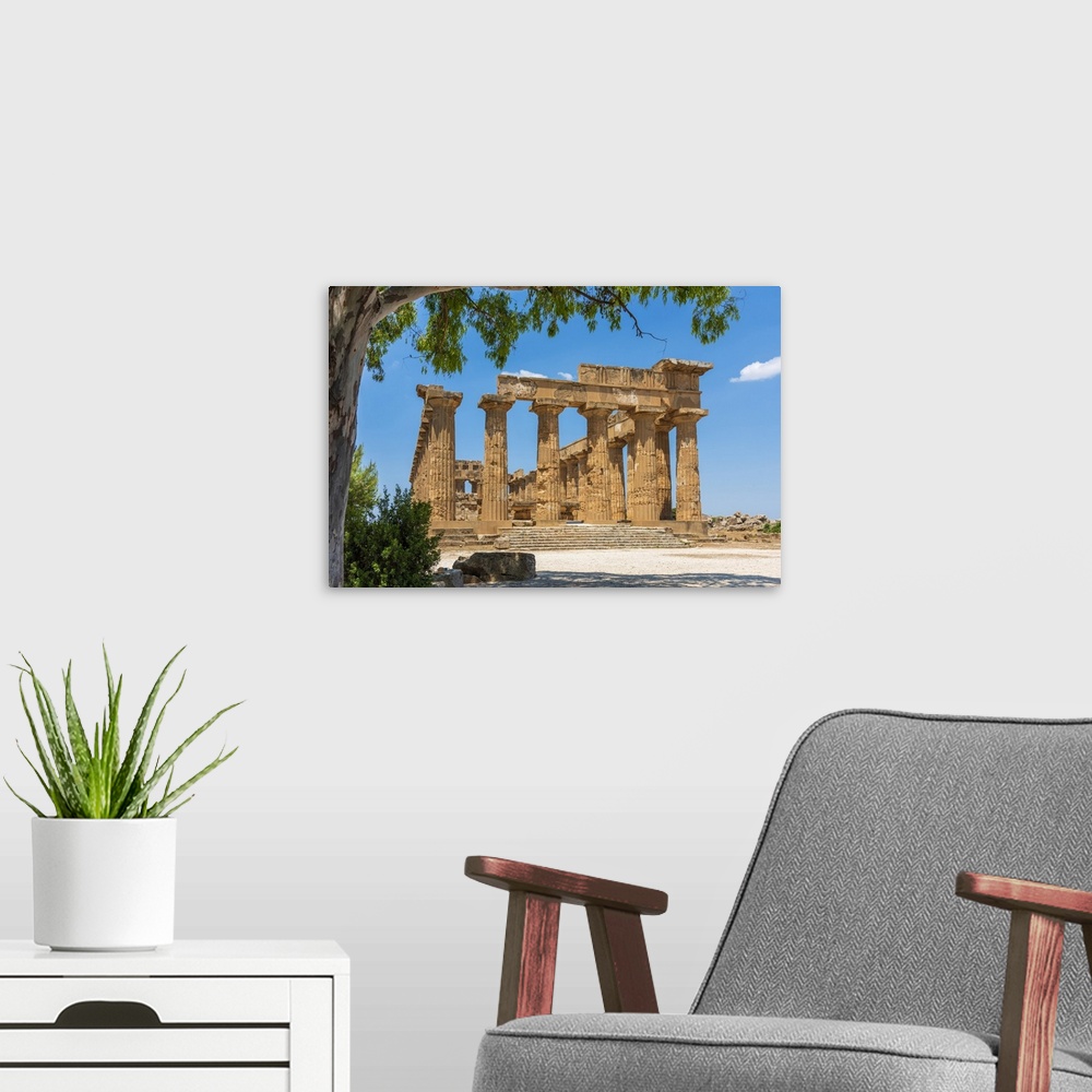 A modern room featuring Europe, Italy, Sicily. The Hera Temple of Selinunte.