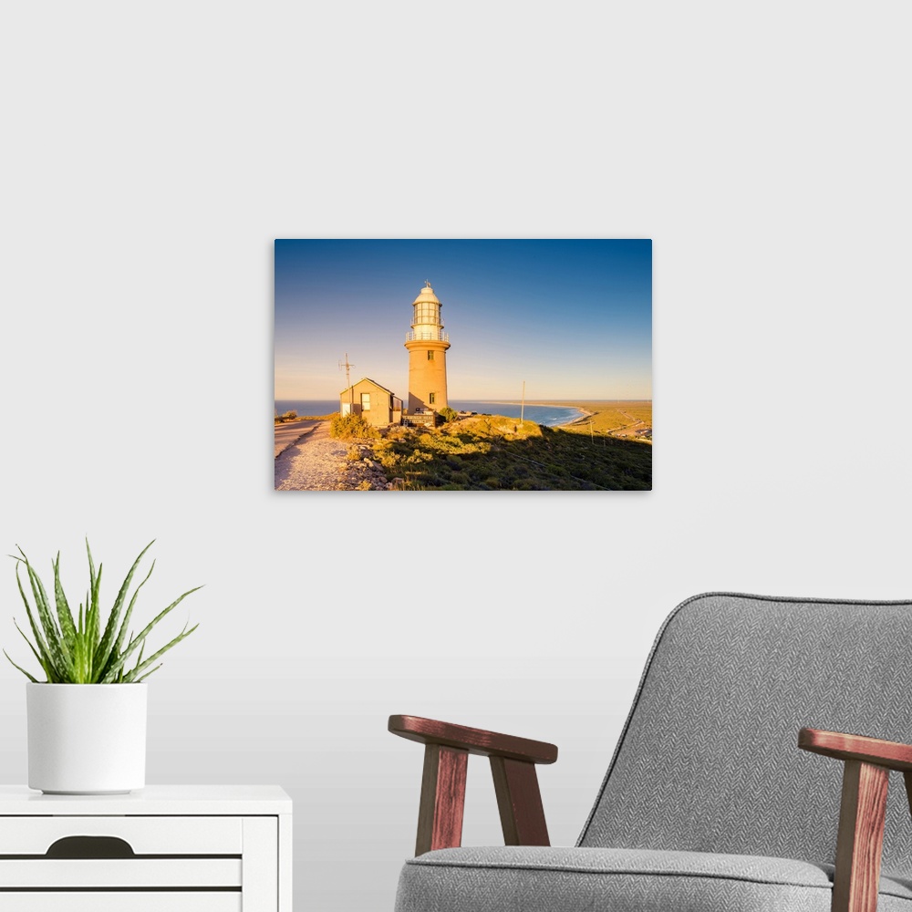 A modern room featuring Exmouth lighthouse (Vlamingh Head Lighthouse), Exmouth, Western Australia, Australia. Lighthouse ...