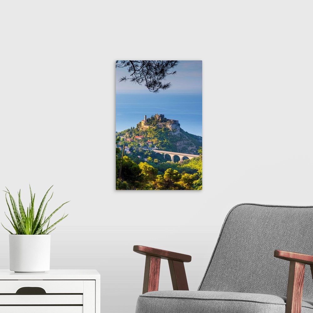 A modern room featuring Eze, Alpes-Maritimes, Provence-Alpes-Cote D'Azur, French Riviera, France.