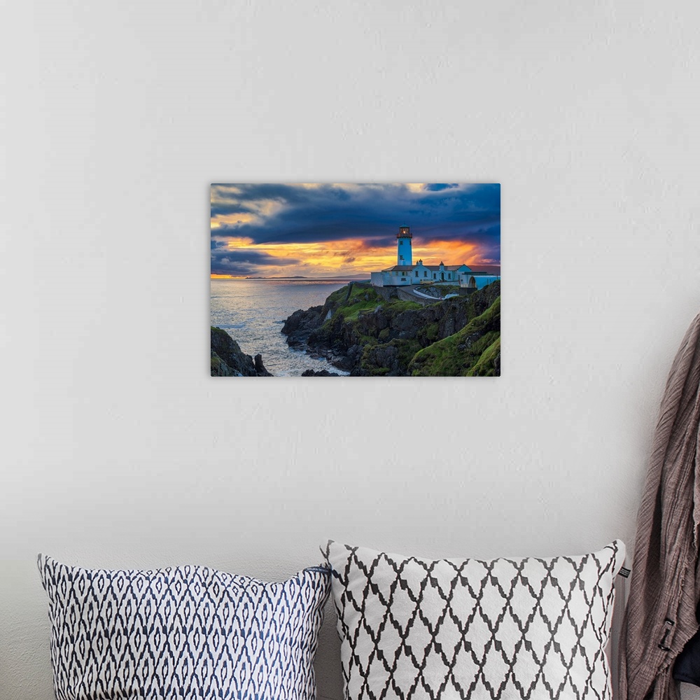 A bohemian room featuring Fanad Head Lighthouse, County Donegal, Ireland.