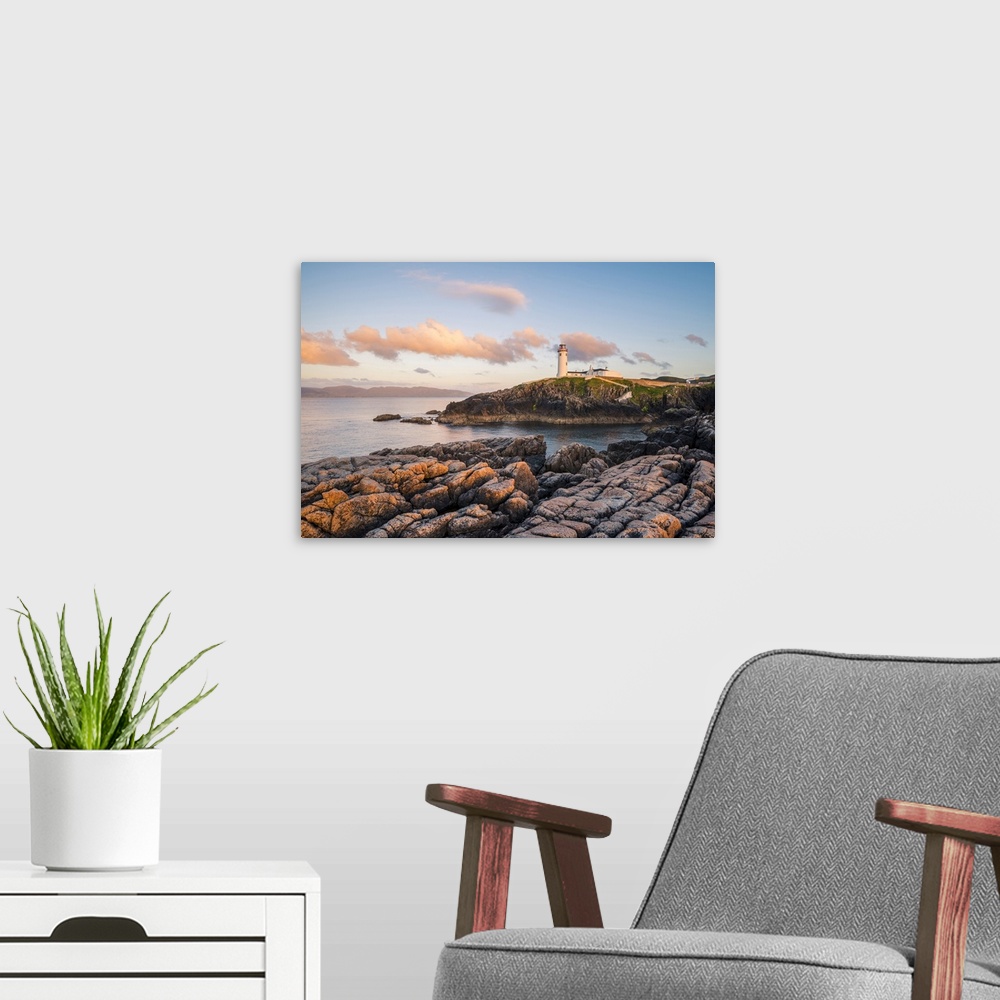 A modern room featuring Fanad Head lighthouse, County Donegal, Ulster region, Republic of Ireland, Europe.