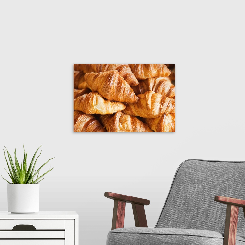 A modern room featuring France, Croissants