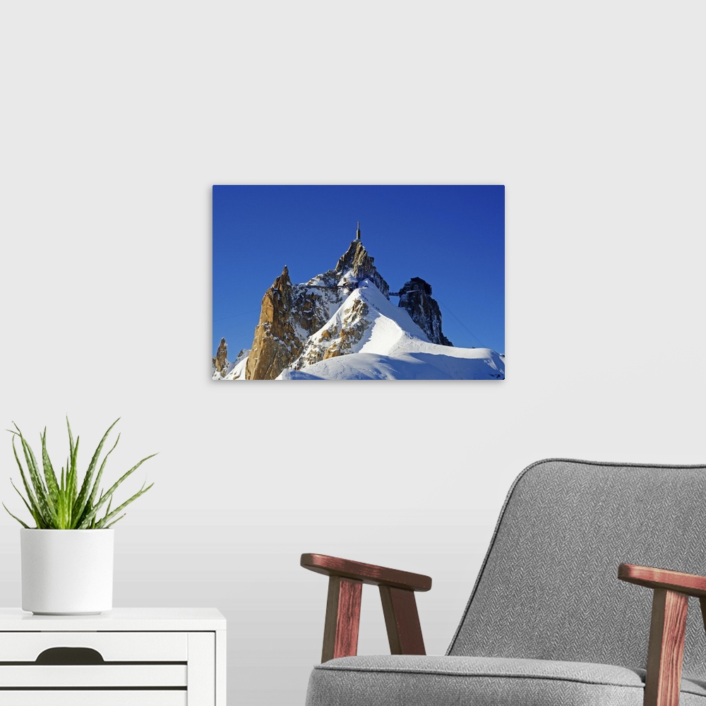 A modern room featuring Europe, France, French Alps, Haute-Savoie, Chamonix, Aiguille du Midi.