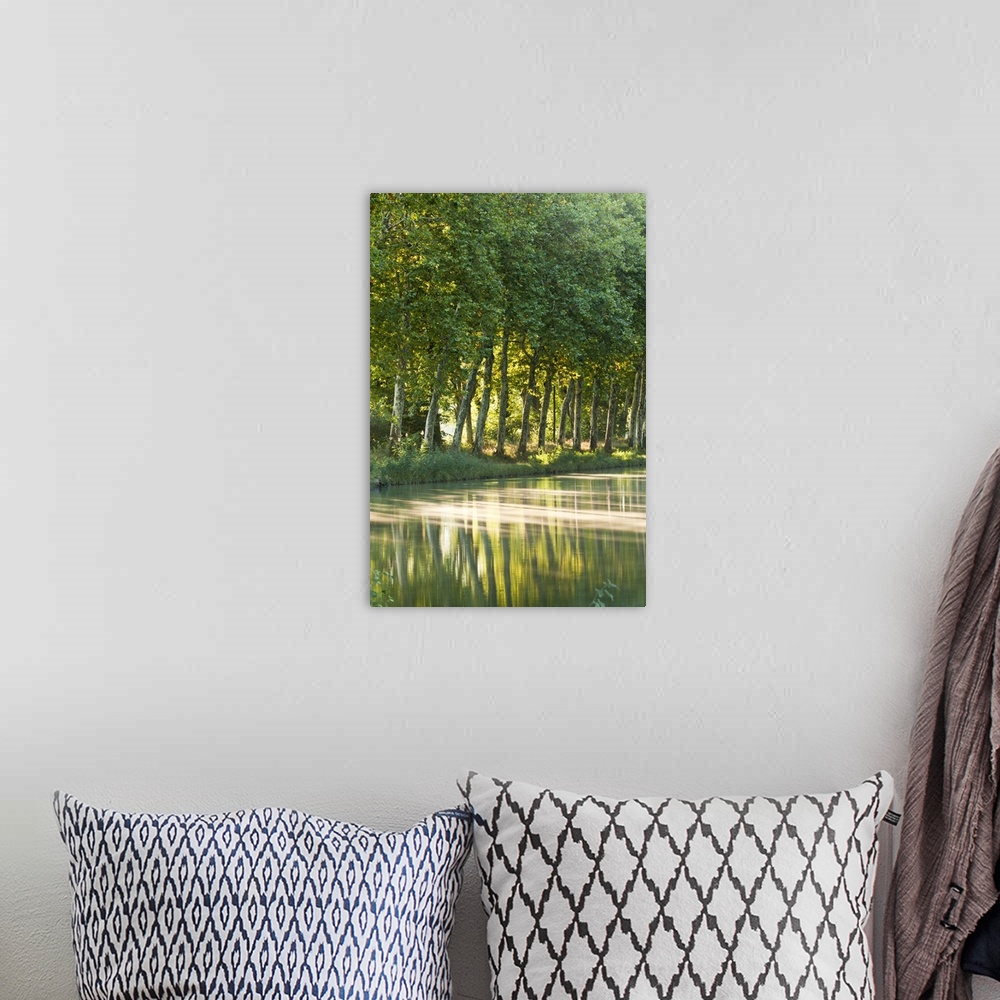 A bohemian room featuring France, Languedoc-Rousillon, Canal du Midi. The Canal du Midi in Southern France connects the Gar...