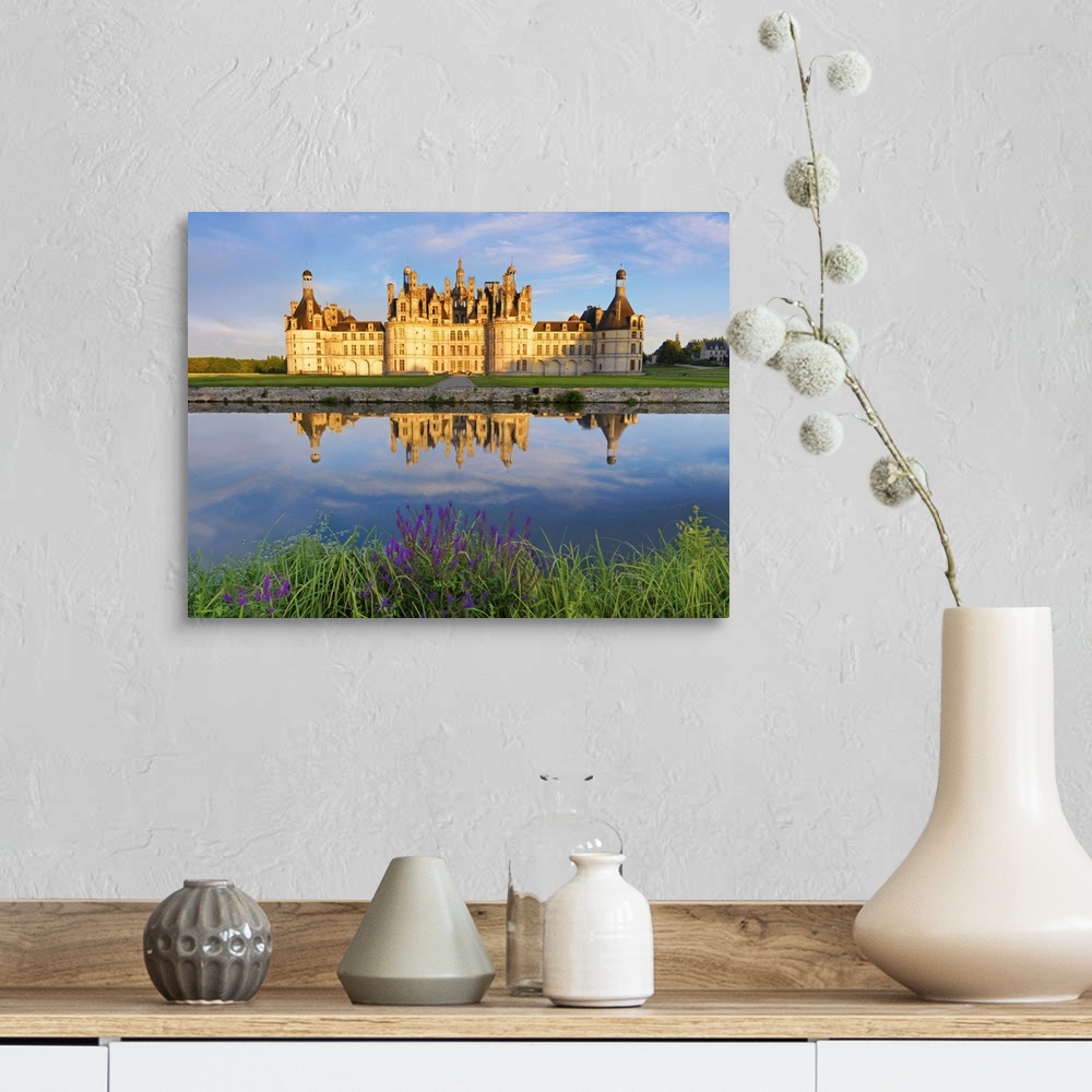 A farmhouse room featuring France, Loire valley, Chateau de Chambord, detail of towers