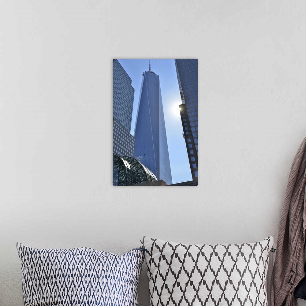 A bohemian room featuring Freedom Tower at the World Financial Center, New York, USA