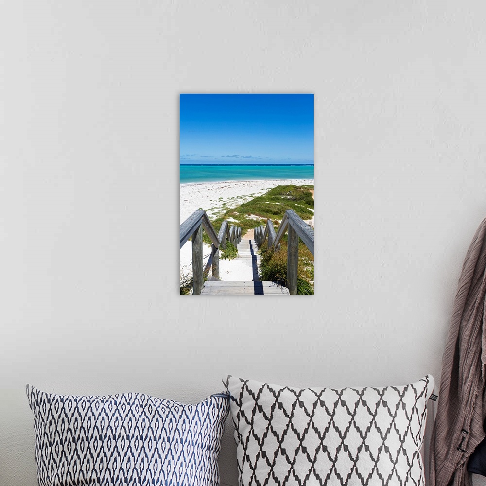 A bohemian room featuring Geraldton Beach, Western Australia.