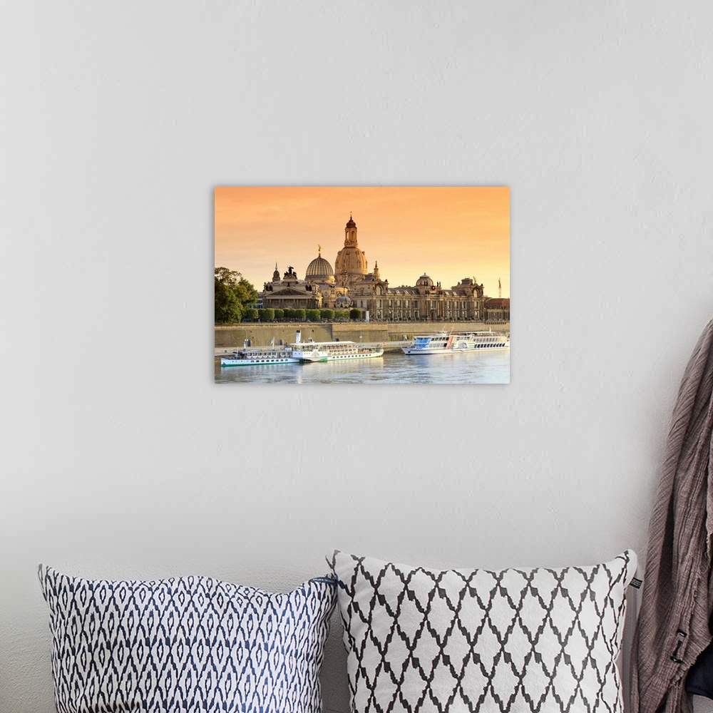 A bohemian room featuring Germany, Saxony, Dresden, Elbe River and Old town skyline