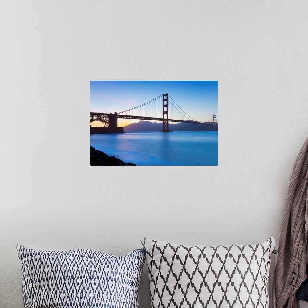 A bohemian room featuring Golden Gate Bridge, San Francisco, California, USA