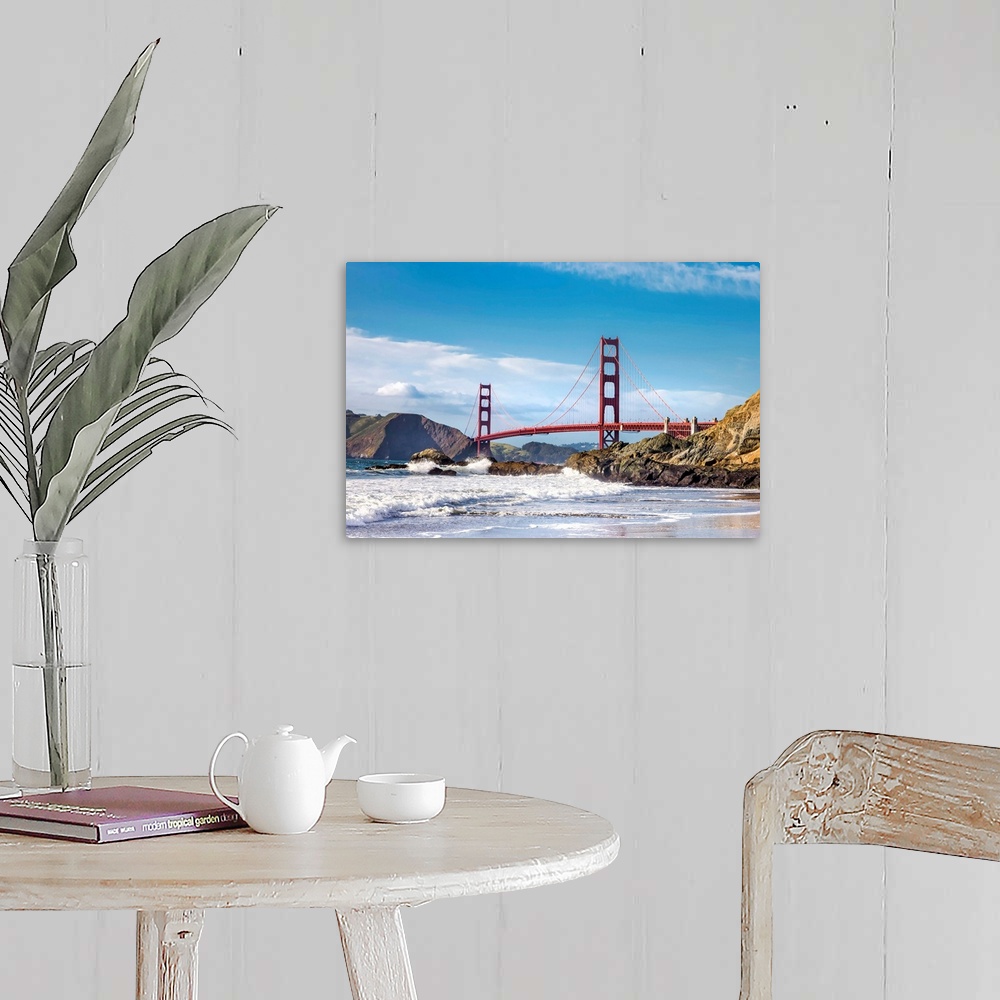 A farmhouse room featuring Golden Gate bridge, San Francisco, California, USA