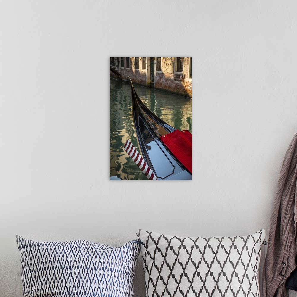 A bohemian room featuring Gondolas on a canal in Venice, Vento, Italy.