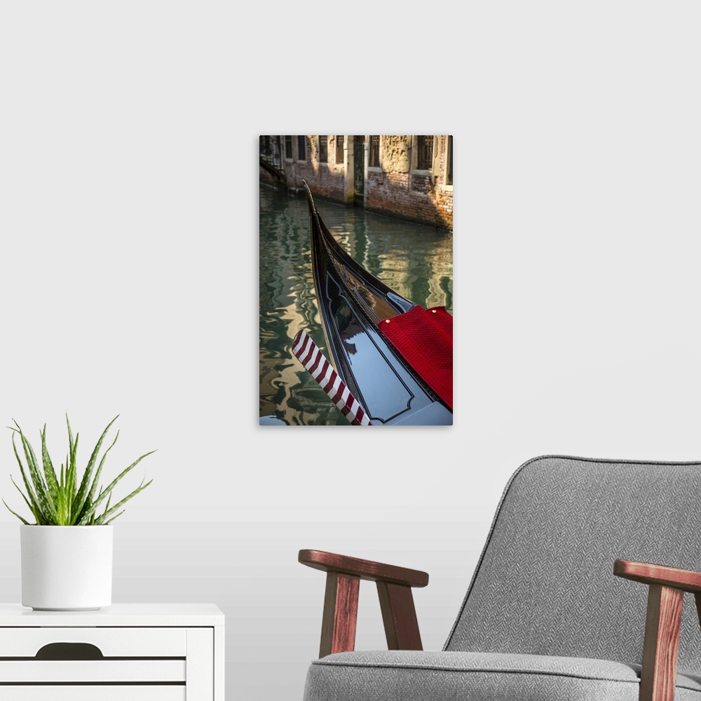 A modern room featuring Gondolas on a canal in Venice, Vento, Italy.
