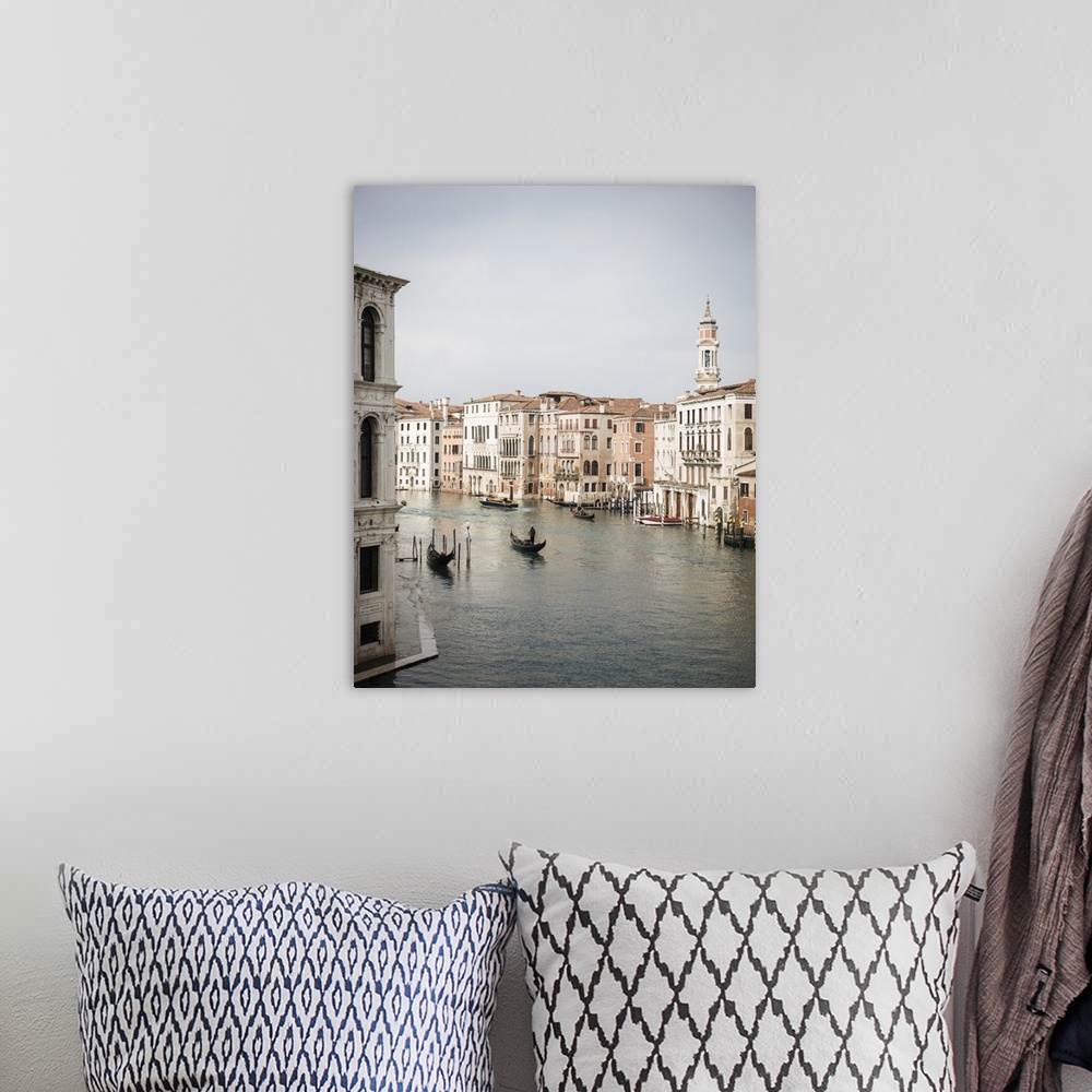 A bohemian room featuring Gondolas on Grand Canal, Venice, Veneto Province, Italy, Europe