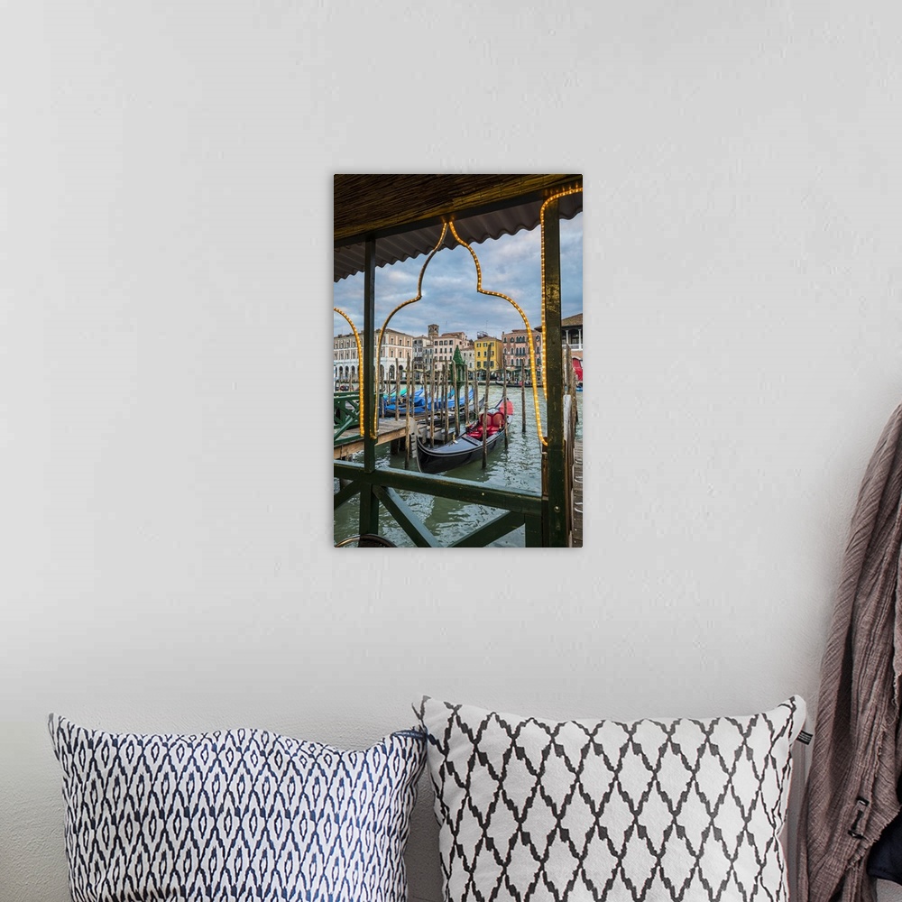 A bohemian room featuring Gondolas on the Grand Canal, Venice, Italy.