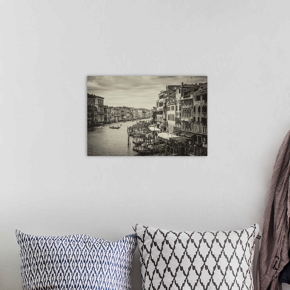 A bohemian room featuring Grand Canal by the Rialto bridge, Venice, Italy.