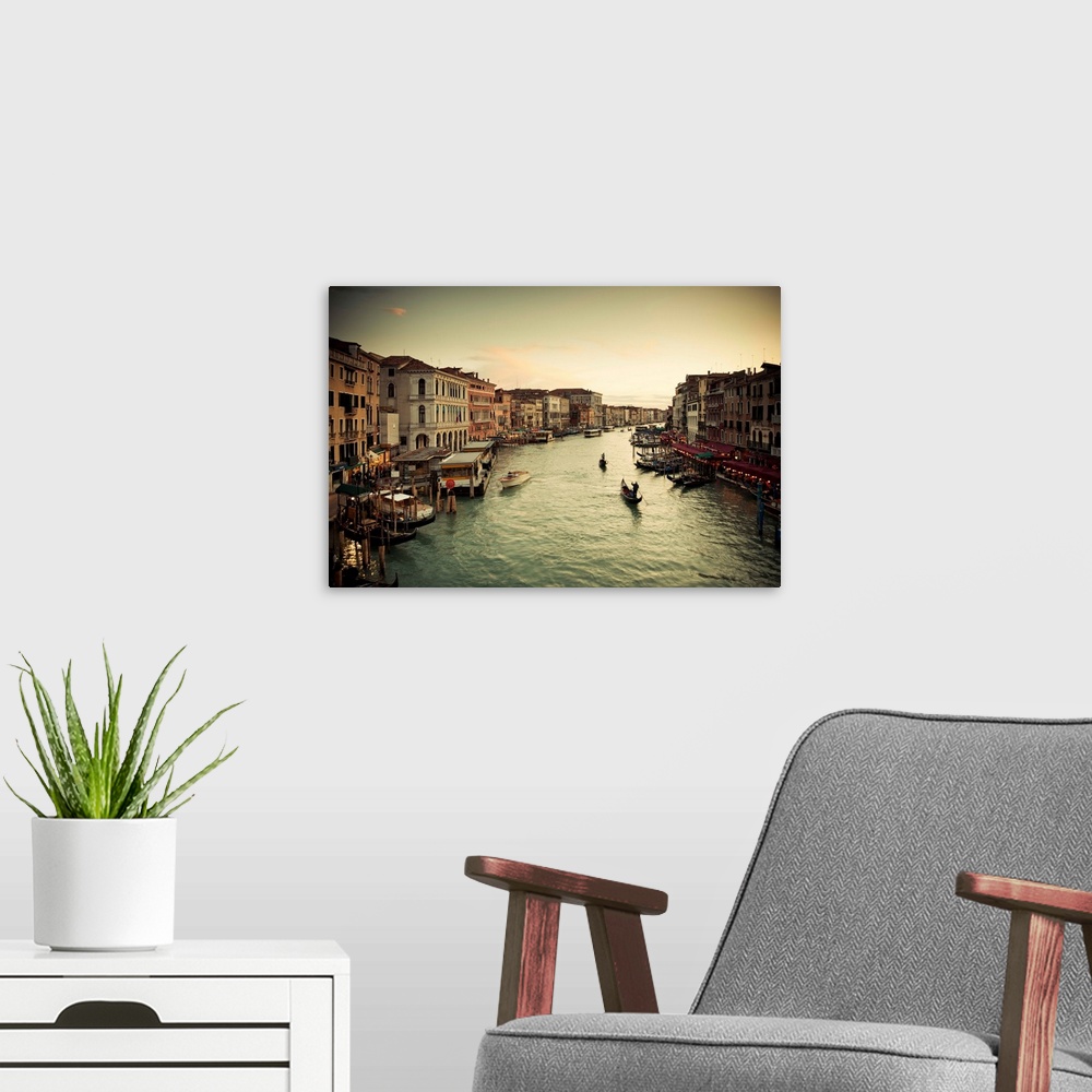 A modern room featuring Grand Canal from the Rialto, Venice, Italy