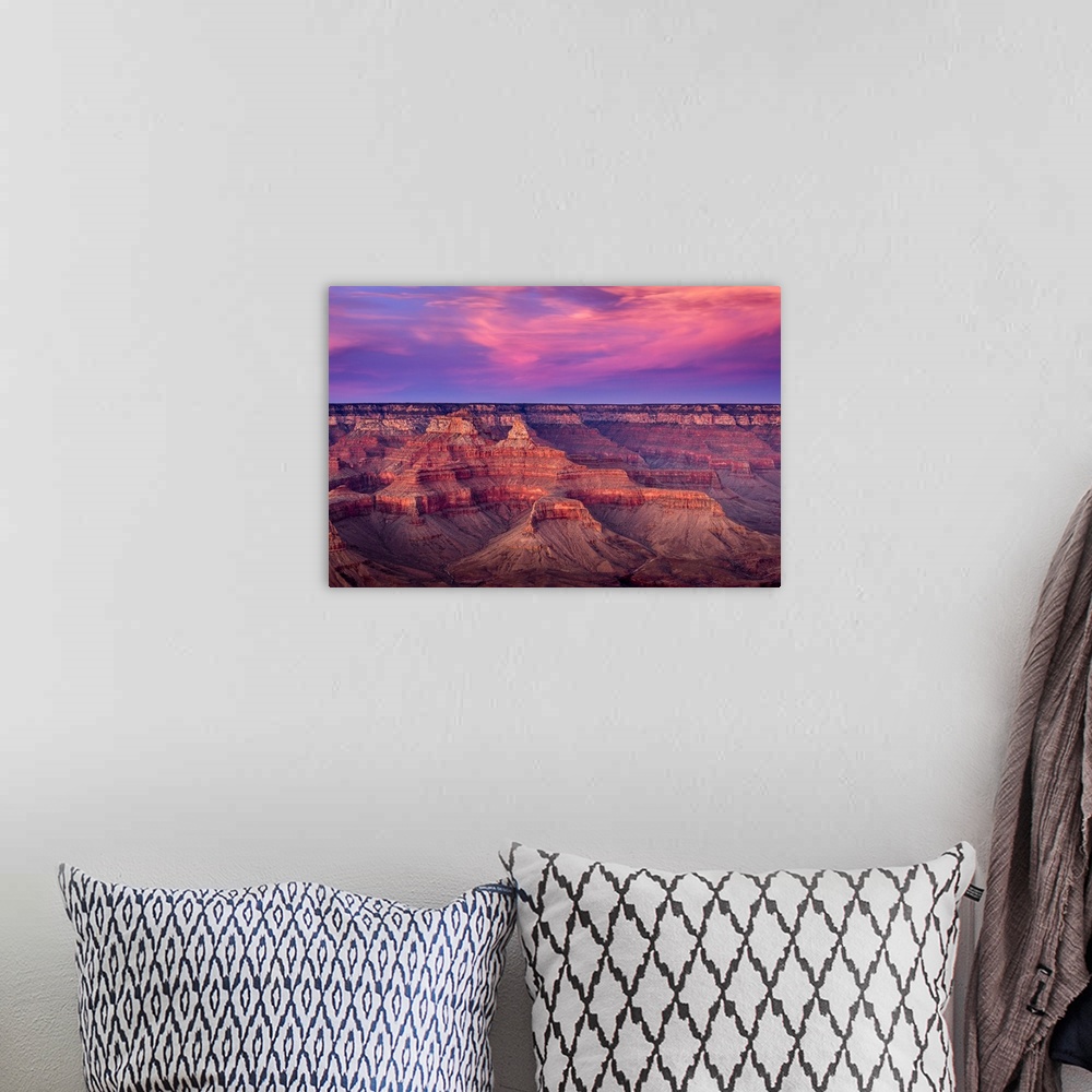 A bohemian room featuring Scenic view of Grand Canyon at sunset, Yavapai Point, Grand Canyon National Park, Arizona, USA