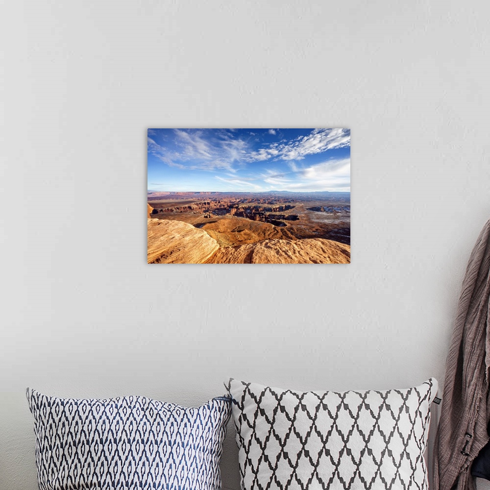A bohemian room featuring Grand View Point Overlook, Canyonlands National Park, Moab, Utah, USA.